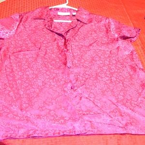 Erika Taylor intimates silk maroon colored night shirt